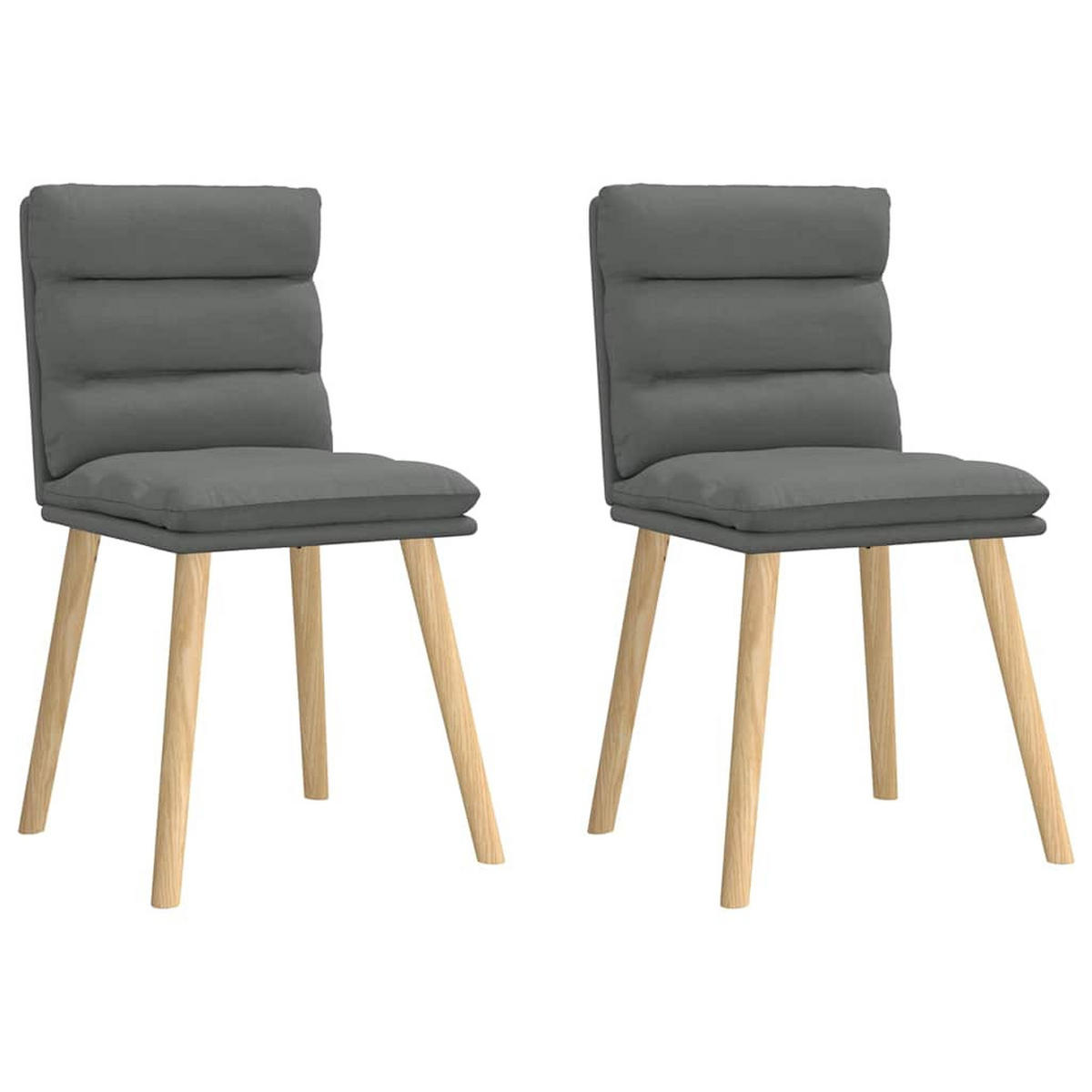 ESSZIMMERSTÜHLE 2 Stk. Dunkelgrau Stoff 45*54*86cm - Dunkelgrau, Metall (45/86/54cm) - ZMH