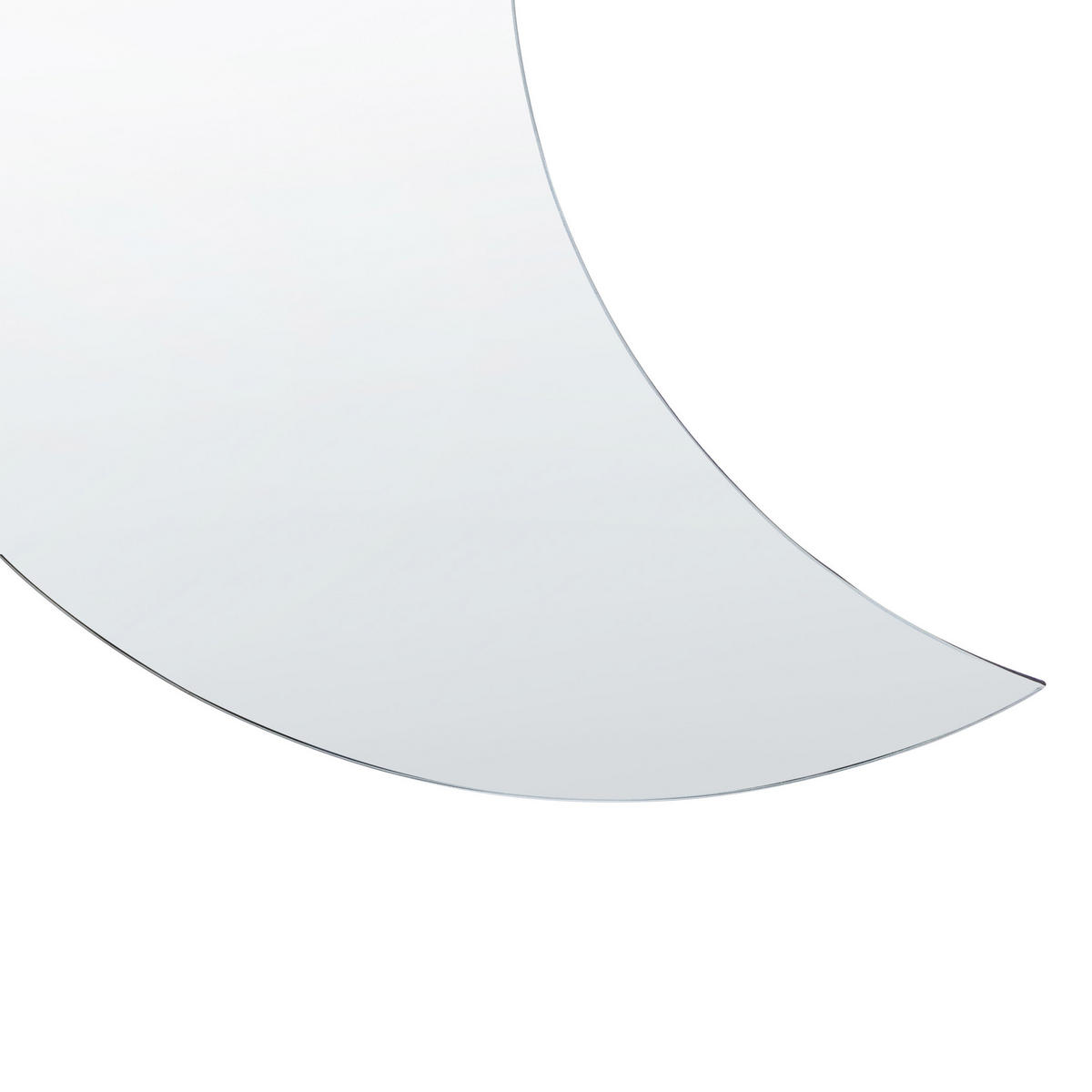 WANDSPIEGEL silber Halbmondform 40/60 cm Pesmes - Silberfarben, Glas (40/60/1cm) - Beliani