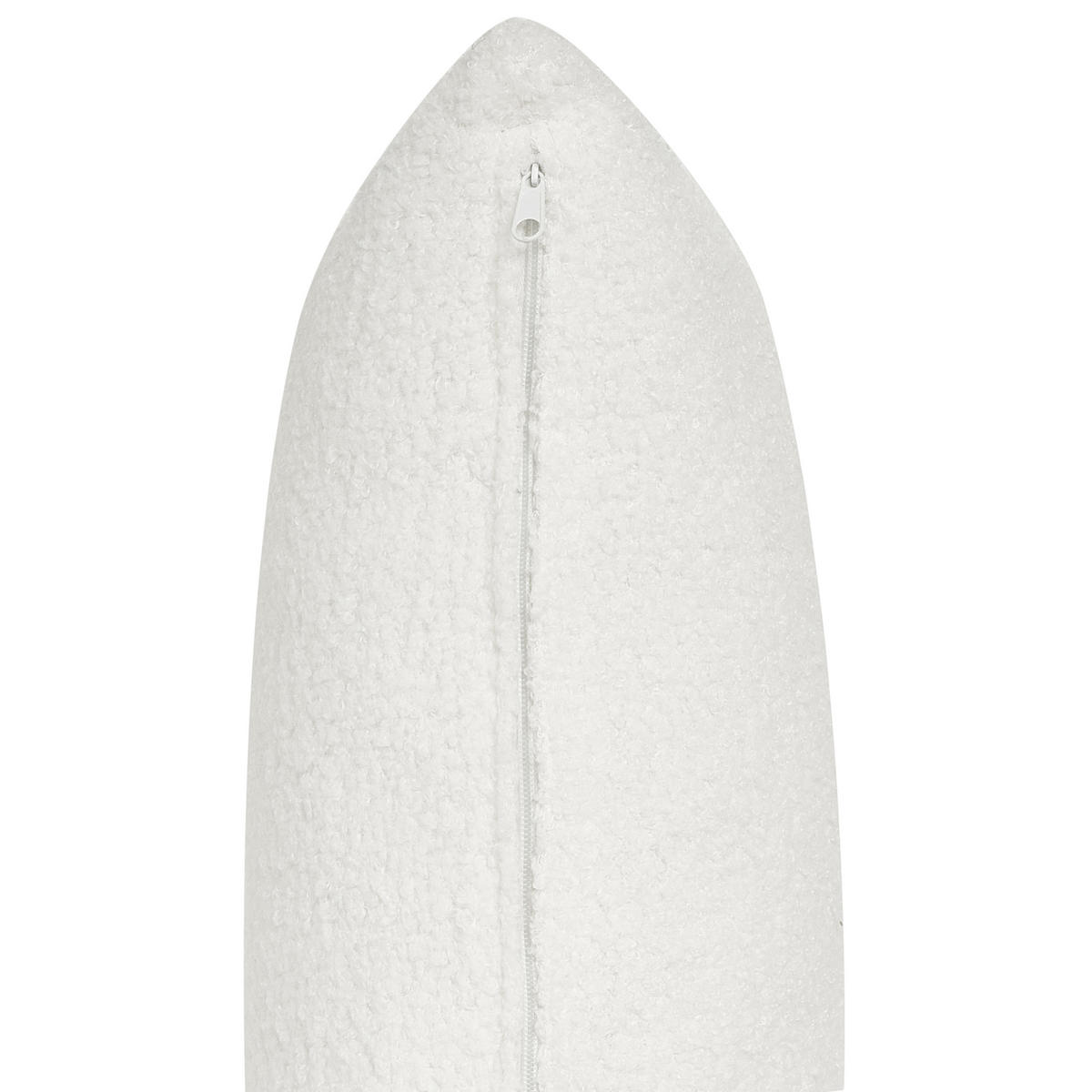 3-SITZER-ECKSOFA aus Bouclé weiß linksseitig Svansele - Weiß, Textil (278/174cm) - Beliani