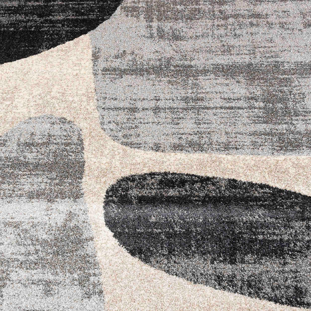 TEPPICH Beige Geometrisch In-Outdoor Pflanzlich Kurzflor Rechteckig 120 x 170 cm - Dunkelgrau/Beige, Textil (120/170cm) - Mazovia