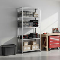 SCHRAUBREGAL PANDA TALL | HxBxT 200x110x30cm | 5 Fachböden | Fachlast 75kg | Verzinkt - Silberfarben, Metall (110/200/30cm) - PROREGAL