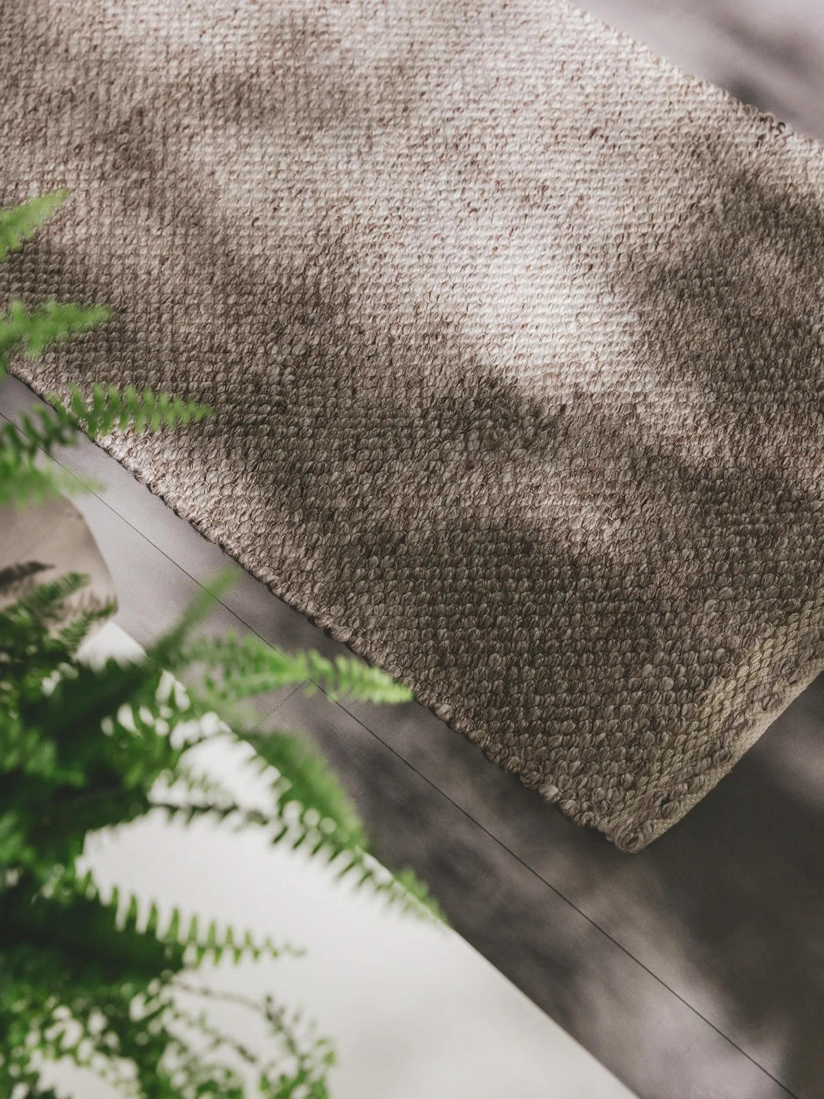 TEPPICH aus recyceltem Material Kiah Cream/Taupe 70x200 cm - Creme, Textil (70/200cm) - benuta Pure
