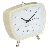 RETRO WECKER Cathy 14/14 cm - Gelb, Metall (6.6/14.1/14.6cm) - Atmosphera Createur d´interieur