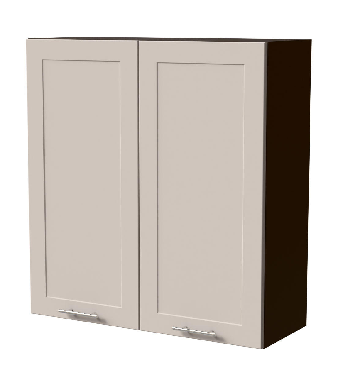 HÄNGESCHRANK Oslo W4/90 Lava / Kaschmir Matt 90 / 32,5 / 96cm - Kaschmir/Dunkelgrau, Holz/Holzwerkstoff (90/96/32.5cm) - Feldmann-Wohnen