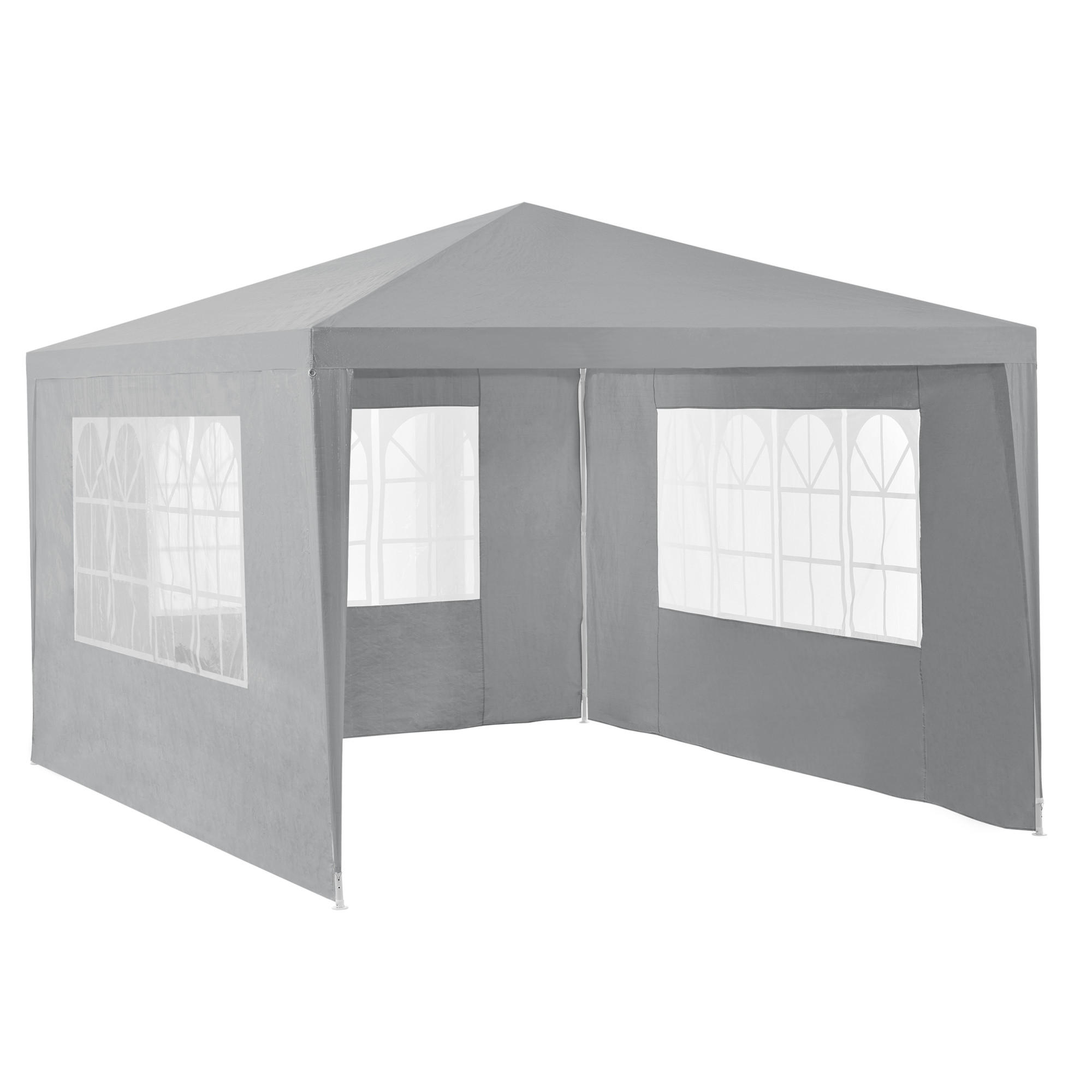 PARTYZELT Wedau - Dunkelgrau, Kunststoff/Metall (400/255/300cm) - casa.pro