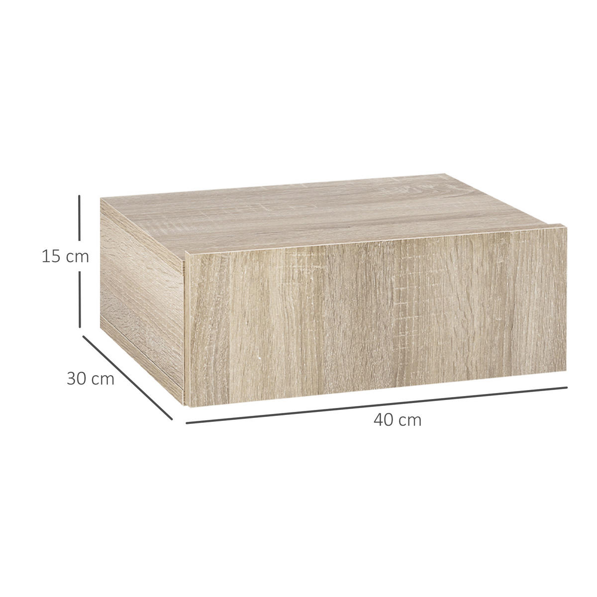 NACHTTISCH Holzfarbe 1 Stück - Beige, Kunststoff (30/15/40cm) - GiPP