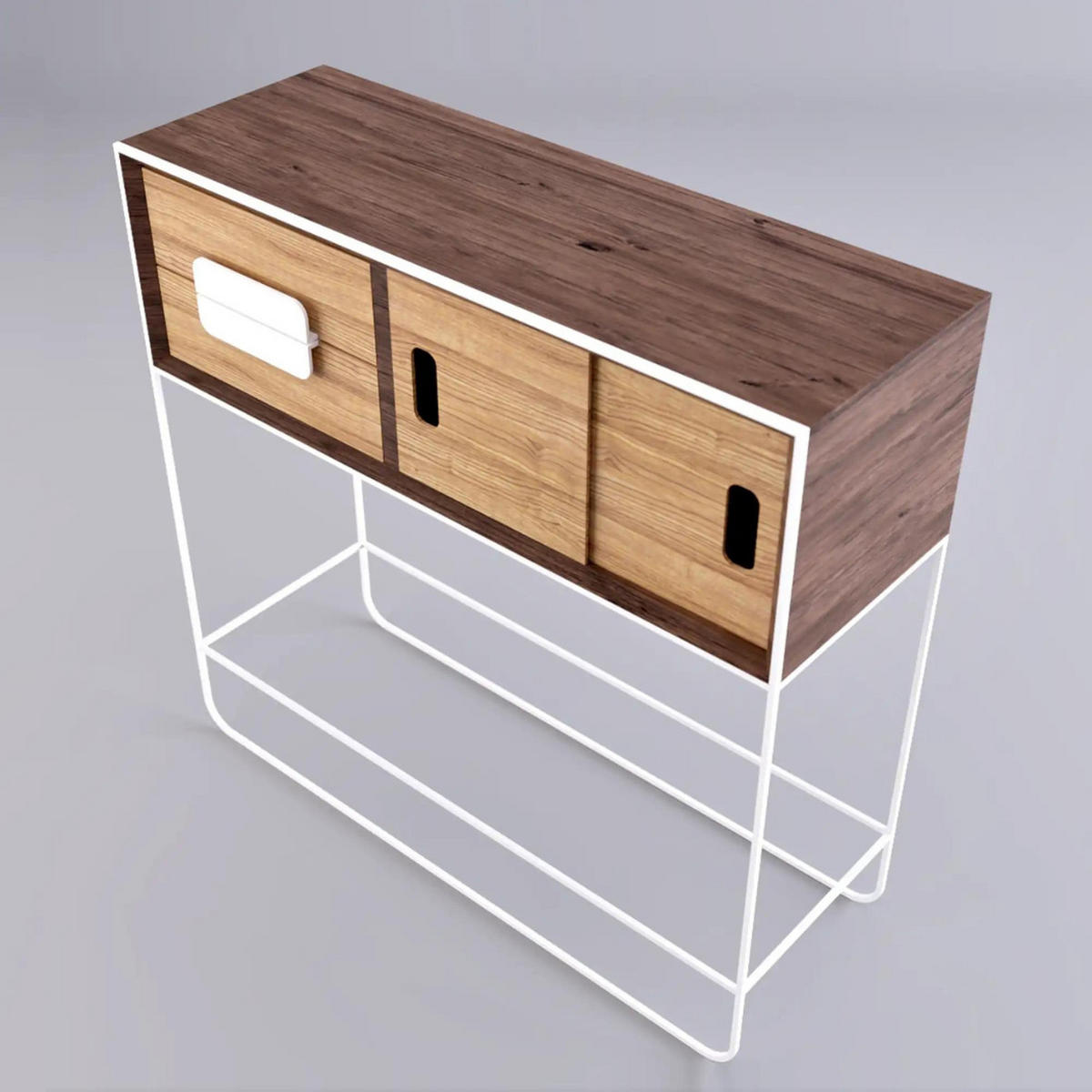 BEISTELLTISCH aus Massivholz Diele DENIS - Eichefarben, Holz (100/95/35cm) - Rawood Furniture