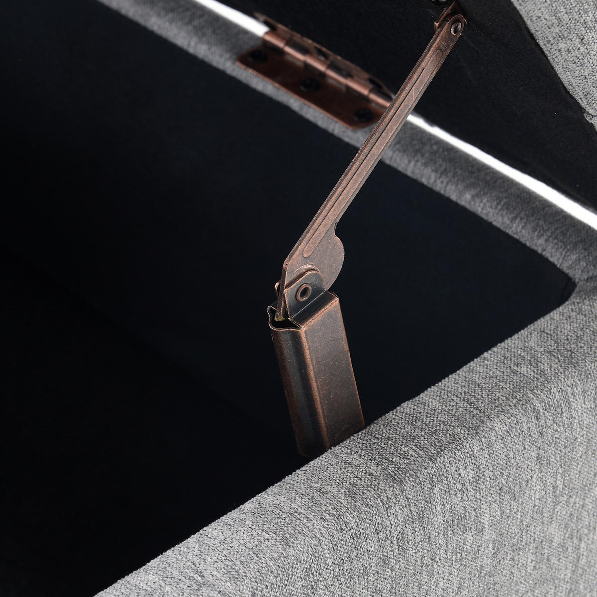 HOCKER Couchtisch,Aufbewahrungsstuhl,höhenverstellbar,Leinen,Grau - Grau, Metall (75/41/75cm) - LVHOM