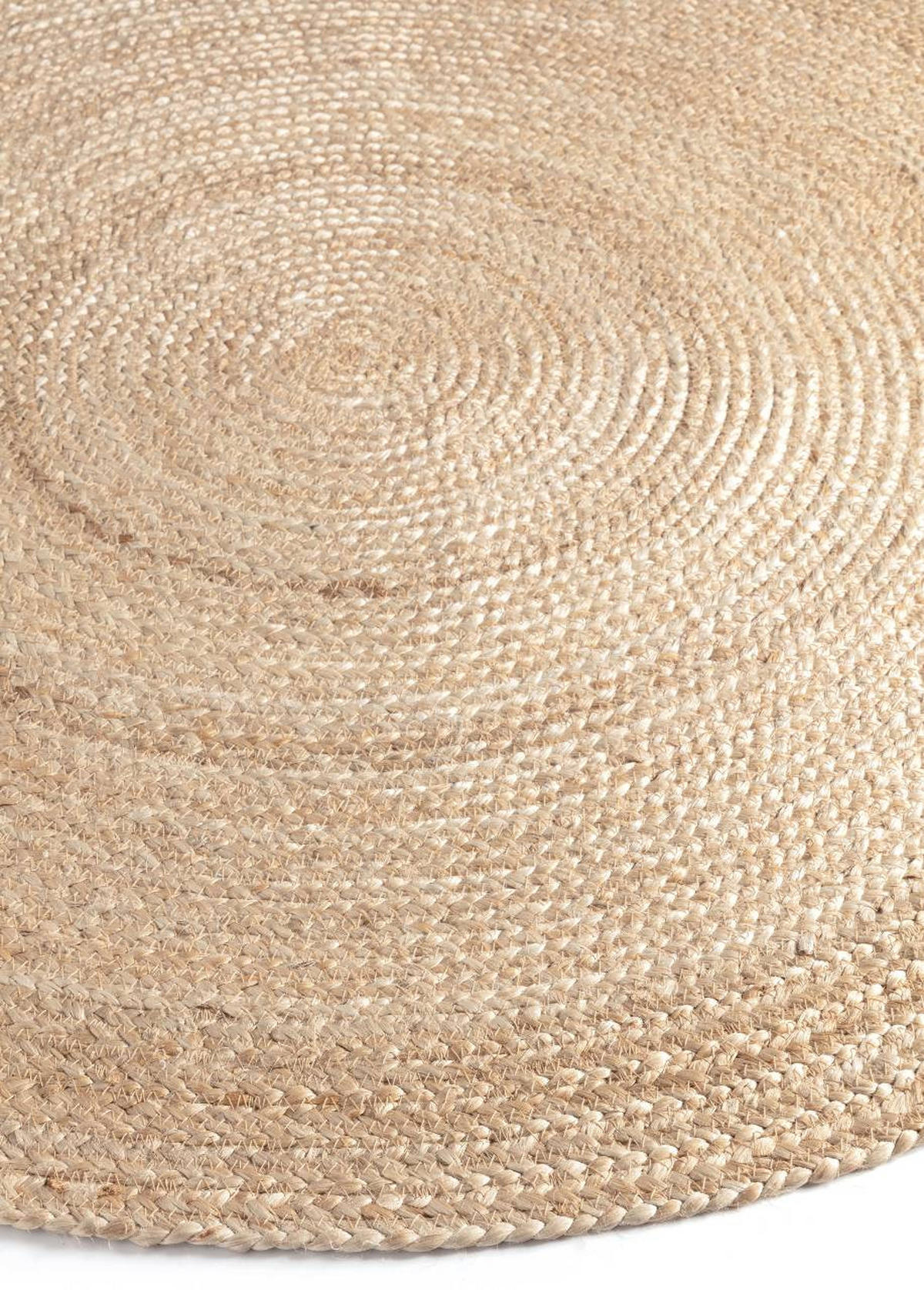 TEPPICH rund aus natürlicher Jute beige - Beige, Naturmaterialien (90/90cm) - AFK Living
