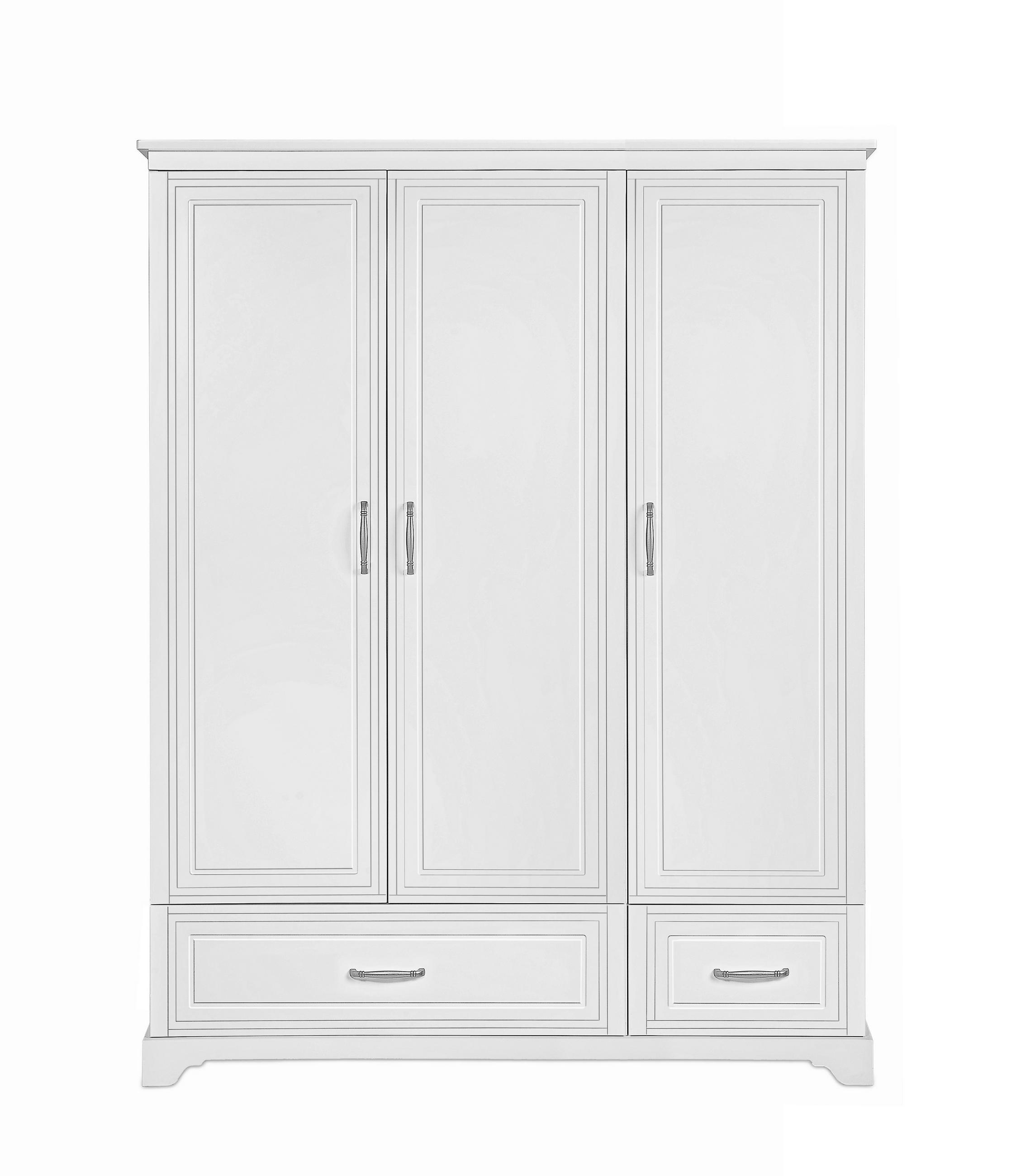 DETSKÁ SKRÍŇ Melody_3, 3-dverová – ideálna do detskej izby - biela, kompozitné drevo (145/180/53cm) - RAUMHIRSCH FURNITURE