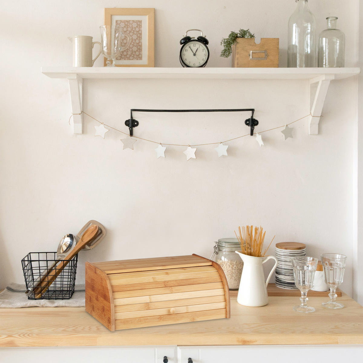 BROTKASTEN - Hellbraun, Holz/Holzwerkstoff (40/16.5/27.5cm) - Relaxdays