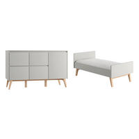 IZBA PRE BÁBÄTKO 2-dielny Swing Sivá a drevo - sivá, kompozitné drevo (144/89/76cm) - Petits-meubles