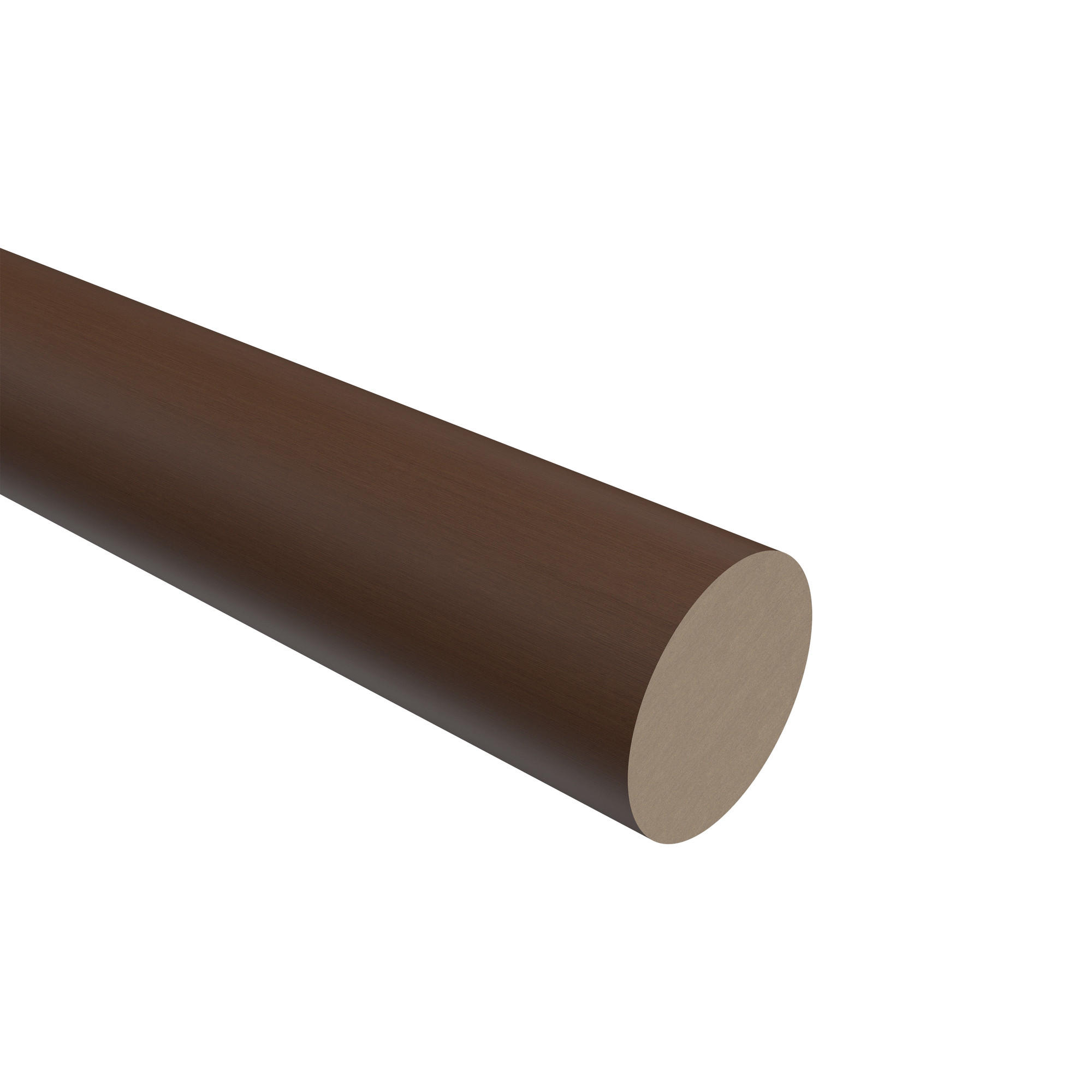 RUNDSTANGE 200 cm, 28 mm Ø Nussbaum lackiert - Nussbaumfarben, Holz (200cm) - INTERDECO