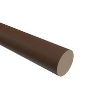 RUNDSTANGE 120 cm, 28 mm Ø Nussbaum lackiert - Nussbaumfarben, Holz (120cm) - INTERDECO