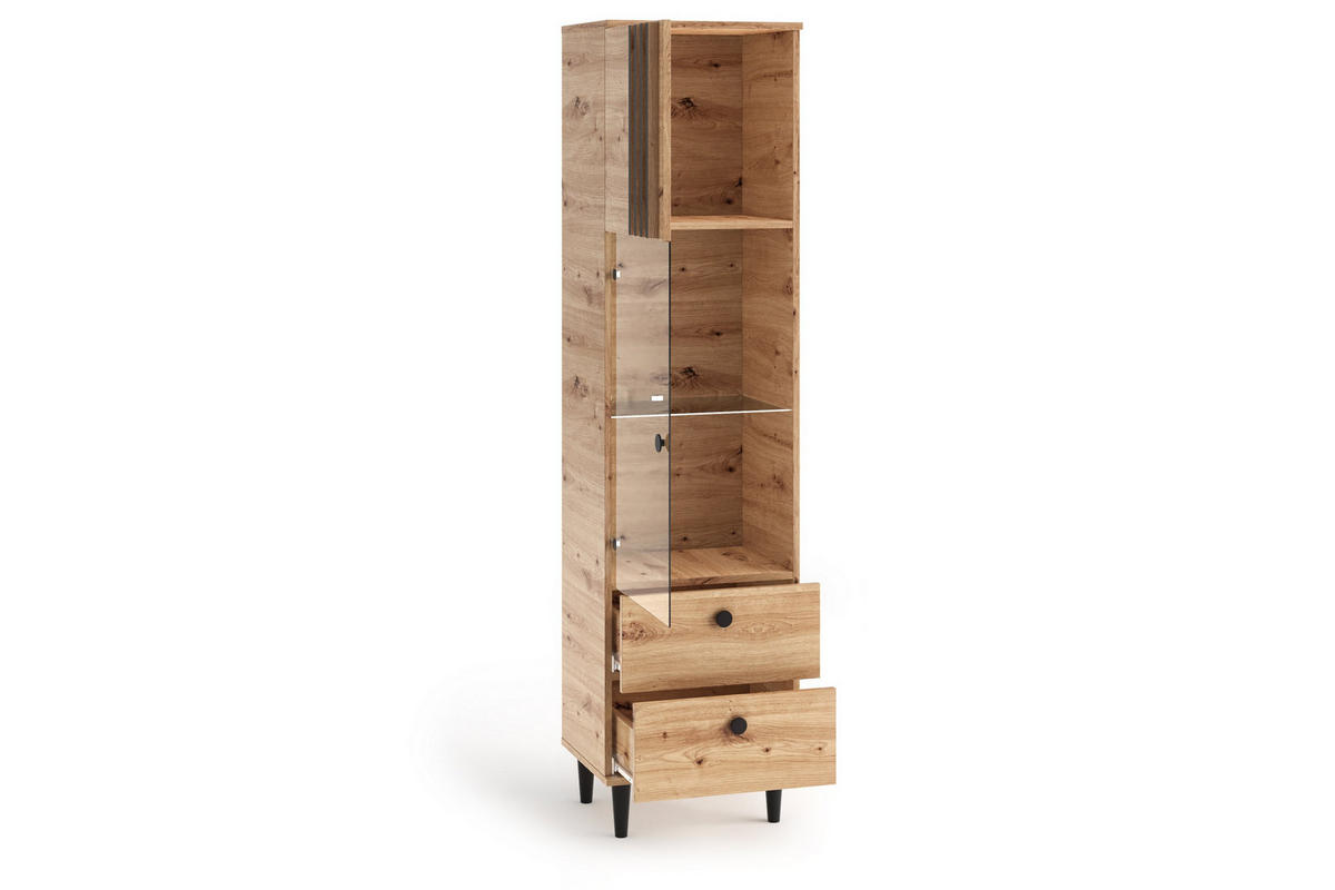 DREHTÜRENSCHRANK ARTIANO 50/196/40cm 2-türig Eiche Artisan - Eiche Artisan, Holzwerkstoff (50/196/40cm) - MASSENO