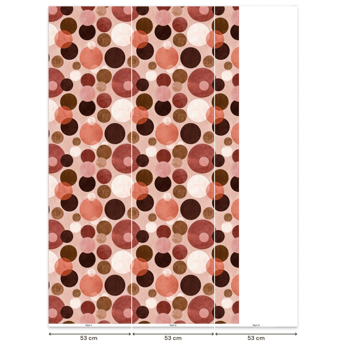 TAPETE - Kreise - Modern - Farbenfroh - 120x200 cm - Multicolor, Papier (120/200cm) - OnlyWow