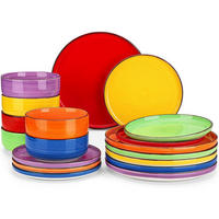 TAFELSERVICE 18-teiliges Set Bonita Steingut bunt - Multicolor, Keramik (26/2.3/26cm)