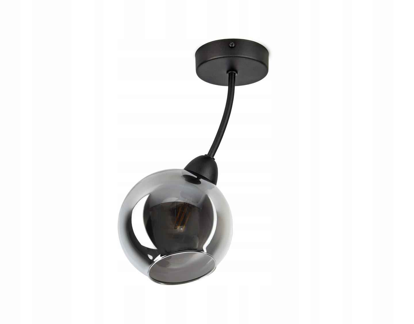 DECKENLEUCHTE Kogel - Transparent/Anthrazit, Glas/Metall (15/15/33cm) - kiki design