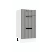 UNTERSCHRANK D40S3 - KENDRO - 3 Schubladen für effiziente Organisation - Grau, Holz/Metall (40/82/52.4cm)