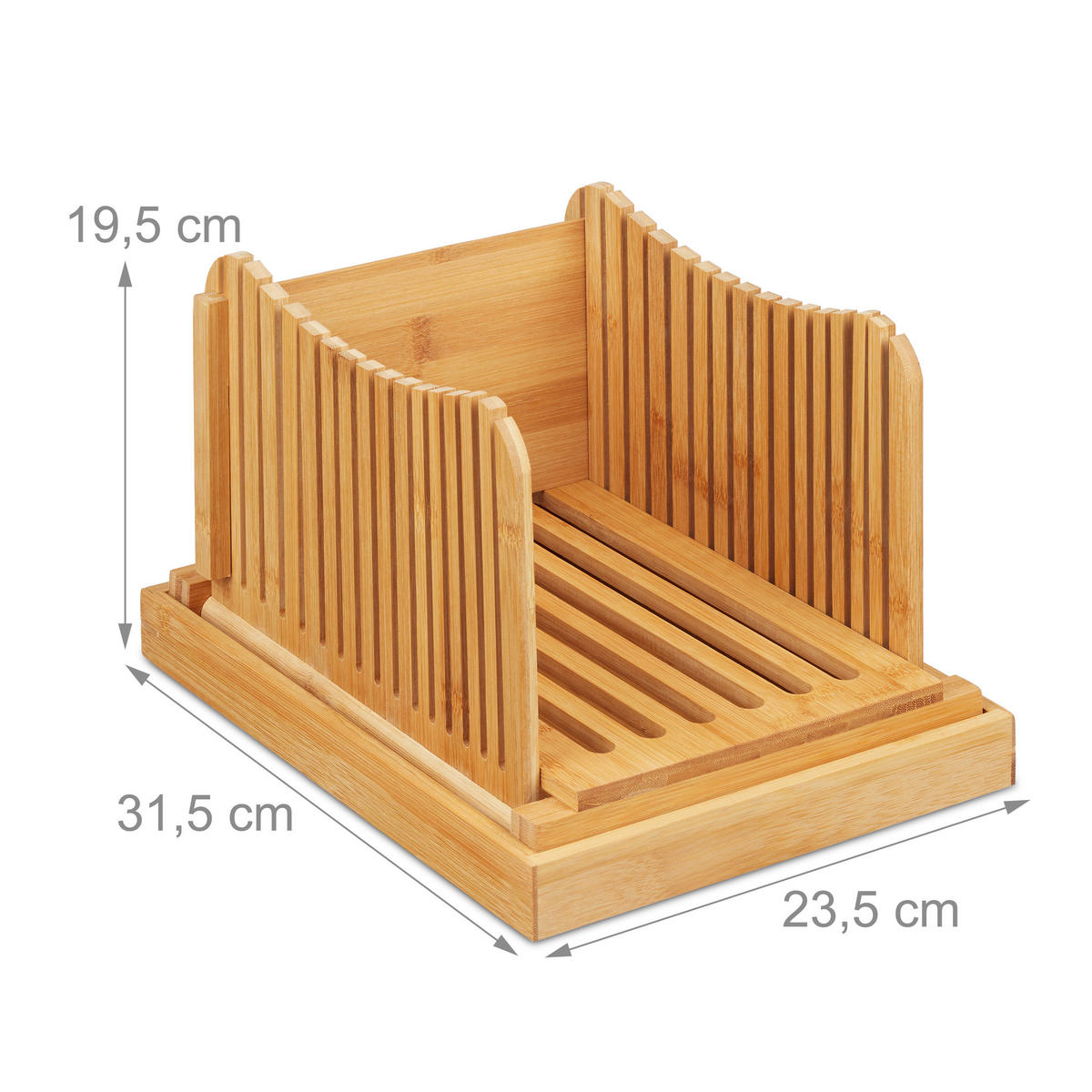 BROTSCHNEIDEHILFE - Hellbraun, Holz (23.5/31.5cm) - Relaxdays