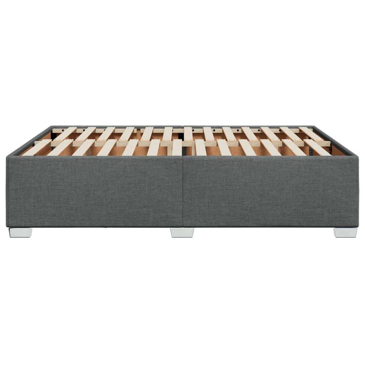BETTGESTELL Ohne Matratze Dunkelgrau 160/200 Cm Stoff - Grau, Textil (160/200cm) - vidaXL