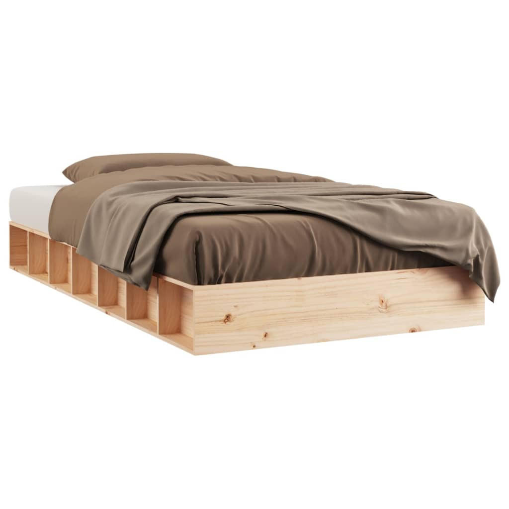 MASSIVHOLZBETT 90x190 cm - Braun, Holz - furnicato