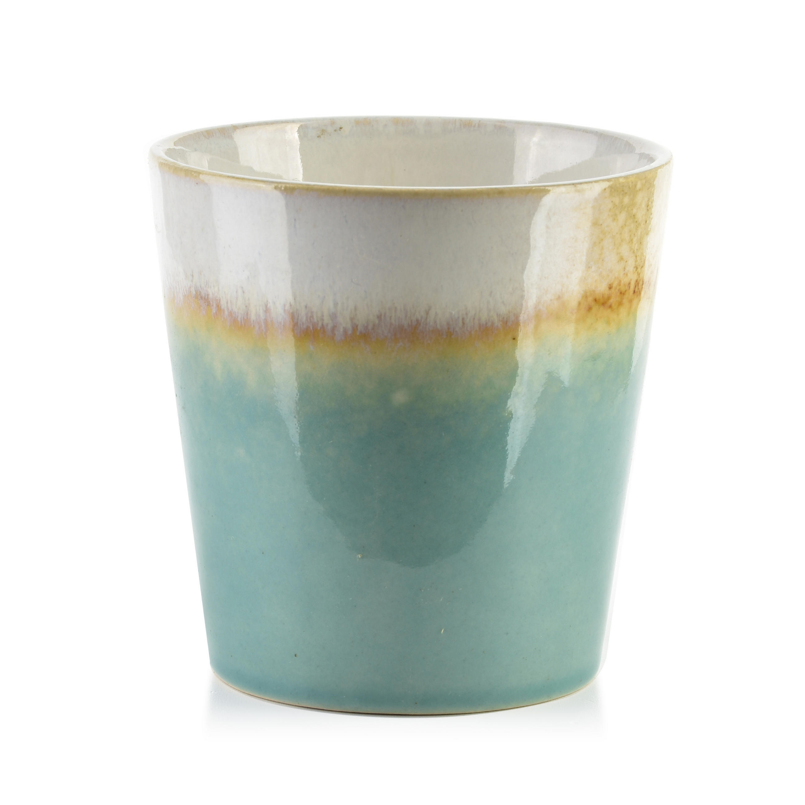 BECHER Basic Nature Türkis 8.5/8.5/9 cm Keramik - Türkis, Keramik (0.25L) - Mondex