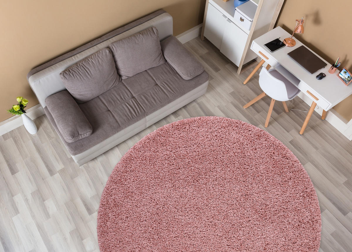 TEPPICH Soffi 120 cm - Pink, Textil (120/120cm) - rugsX