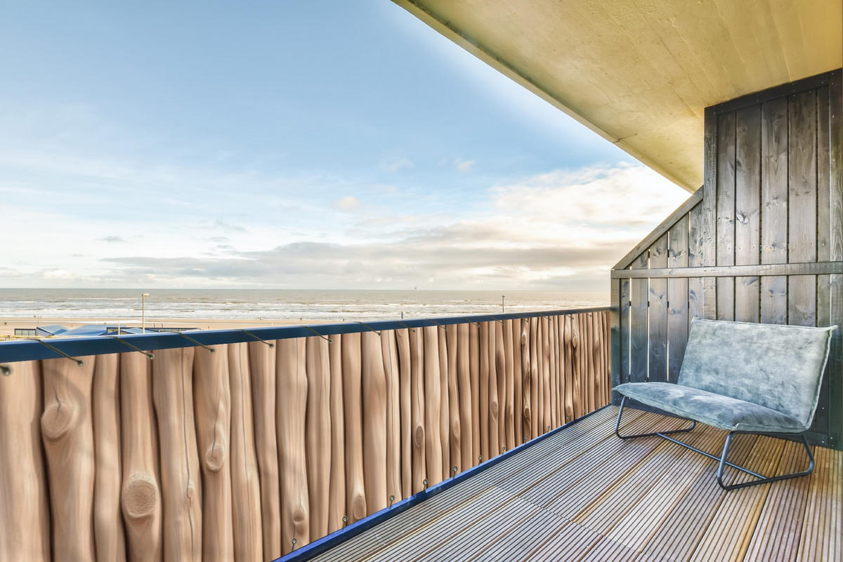 BALKON-SICHTSCHUTZ Holz - Stiel - Hellbraun - Ahornfarben, Kunststoff (500/110cm) - MuchoWow
