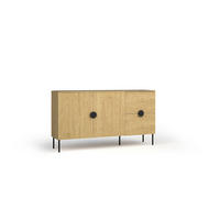 KOMMODE AXIS 159,9/87,6/40cm mit 2 Schubladen 2 Türen Eichefarben - Eichefarben, Holzwerkstoff (159.9/87.6/40cm) - MASSENO