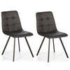 STUHL 2er-Set Mila dunkelgrau - Grau, Textil/Metall (46/90/58cm) - VS Venta-stock