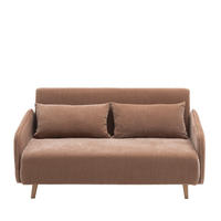 SCHLAFSOFA 2 Plätze aus Chenille-Stoff L140cm - Monica - Erröten rosa - Altrosa, Textil (155/81/86cm) - Drawer