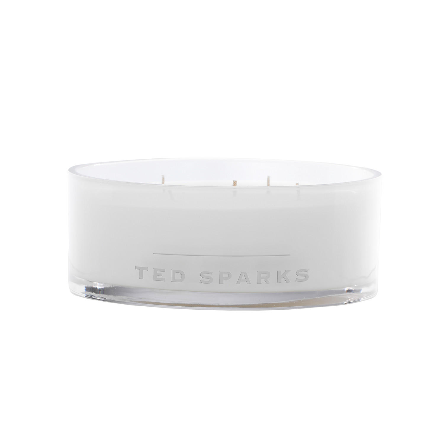 KERZE 6/6/27cm - Weiß, Glas (6/6/27cm) - Ted Sparks