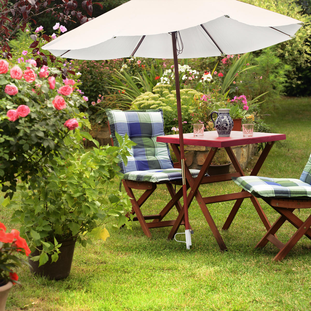 TRÁVNY bodec - biela, kov/plast (20/42/5cm) - Relaxdays