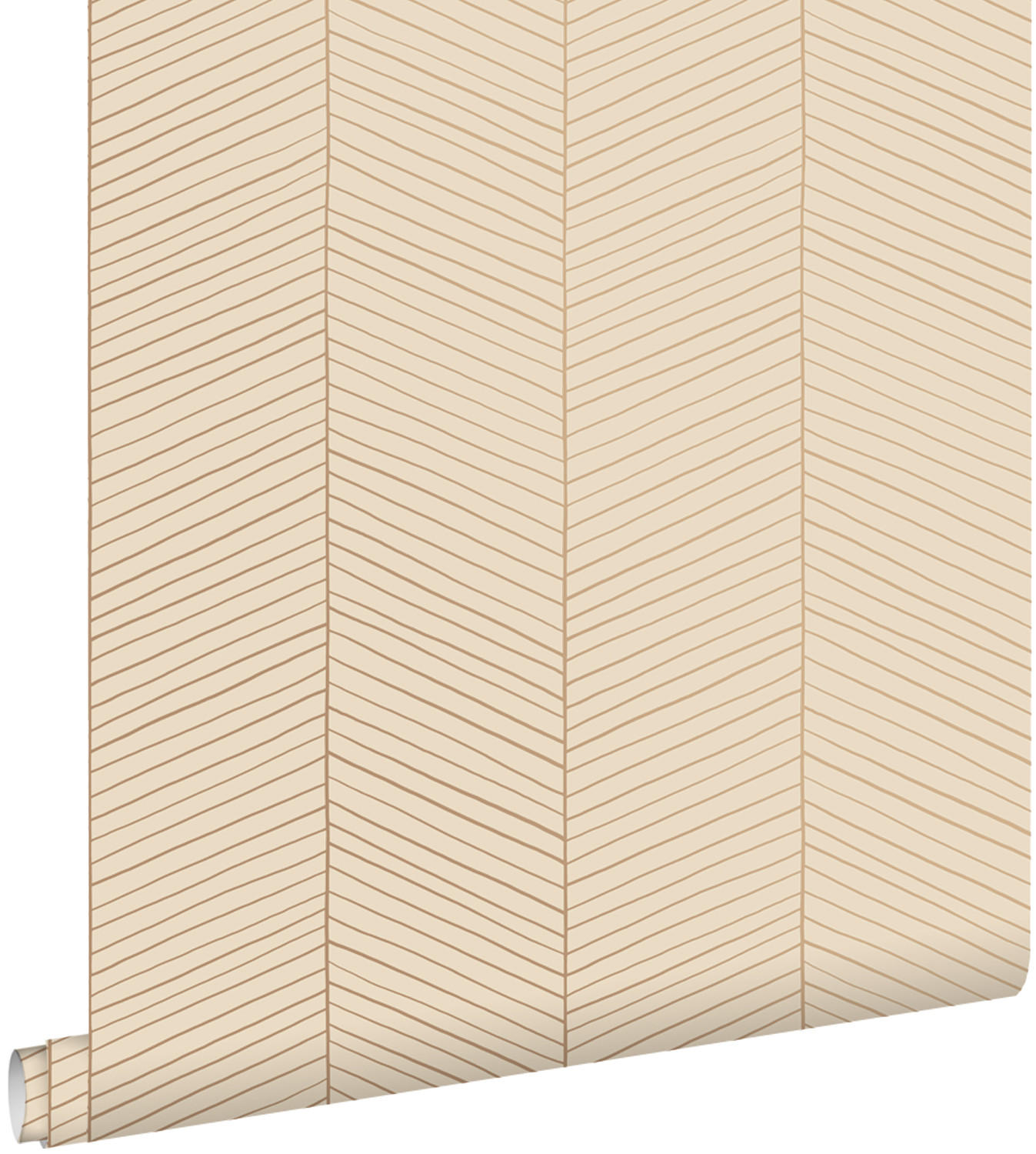 TAPETE Fischgrätmuster 53 cm x 10.05 m - Pink, Papier (53/1000cm) - ESTAhome