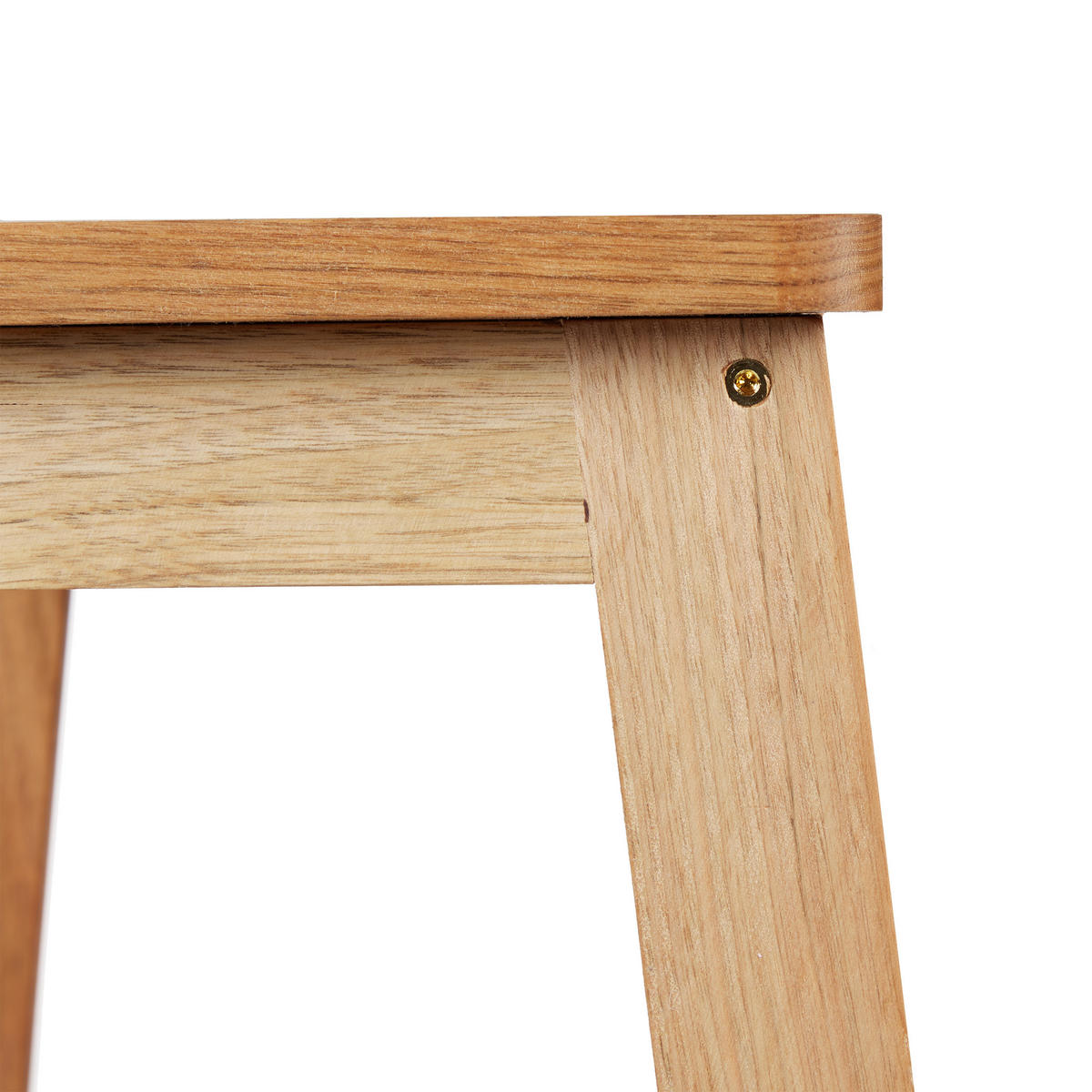 TRITTHOCKER - Hellbraun, Holz (38/47/38cm) - Relaxdays