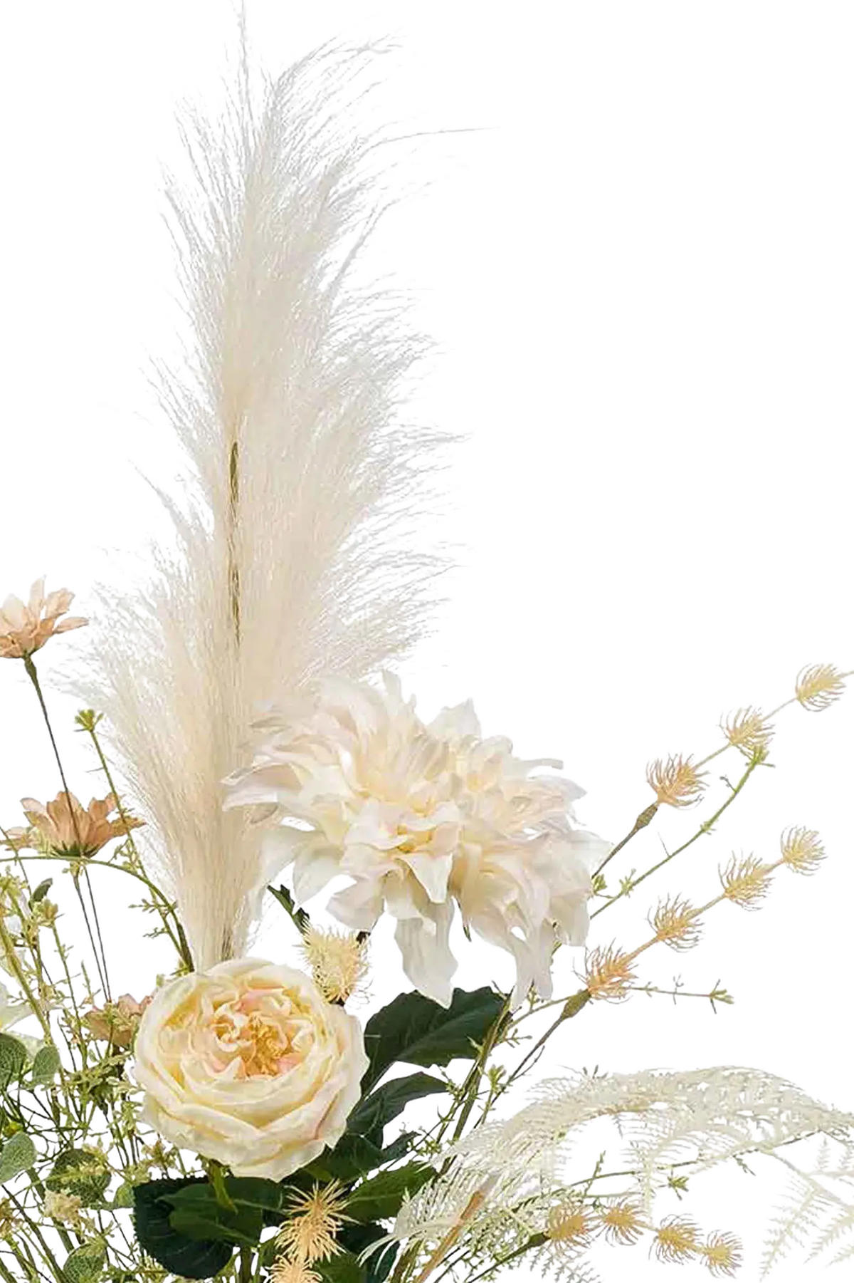 KUNSTBLUME Künstlicher XL Blumenstrauß - Tabea 100cm - Weiß, Kunststoff (100cm) - Emerald