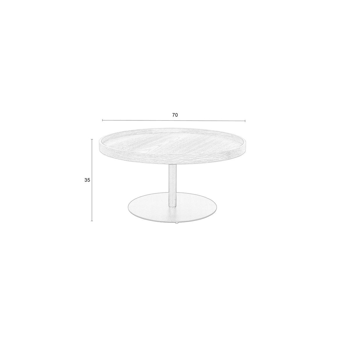 COUCHTISCH - Klares Holz - Eschefarben, Holz (70/70/35cm) - Drawer