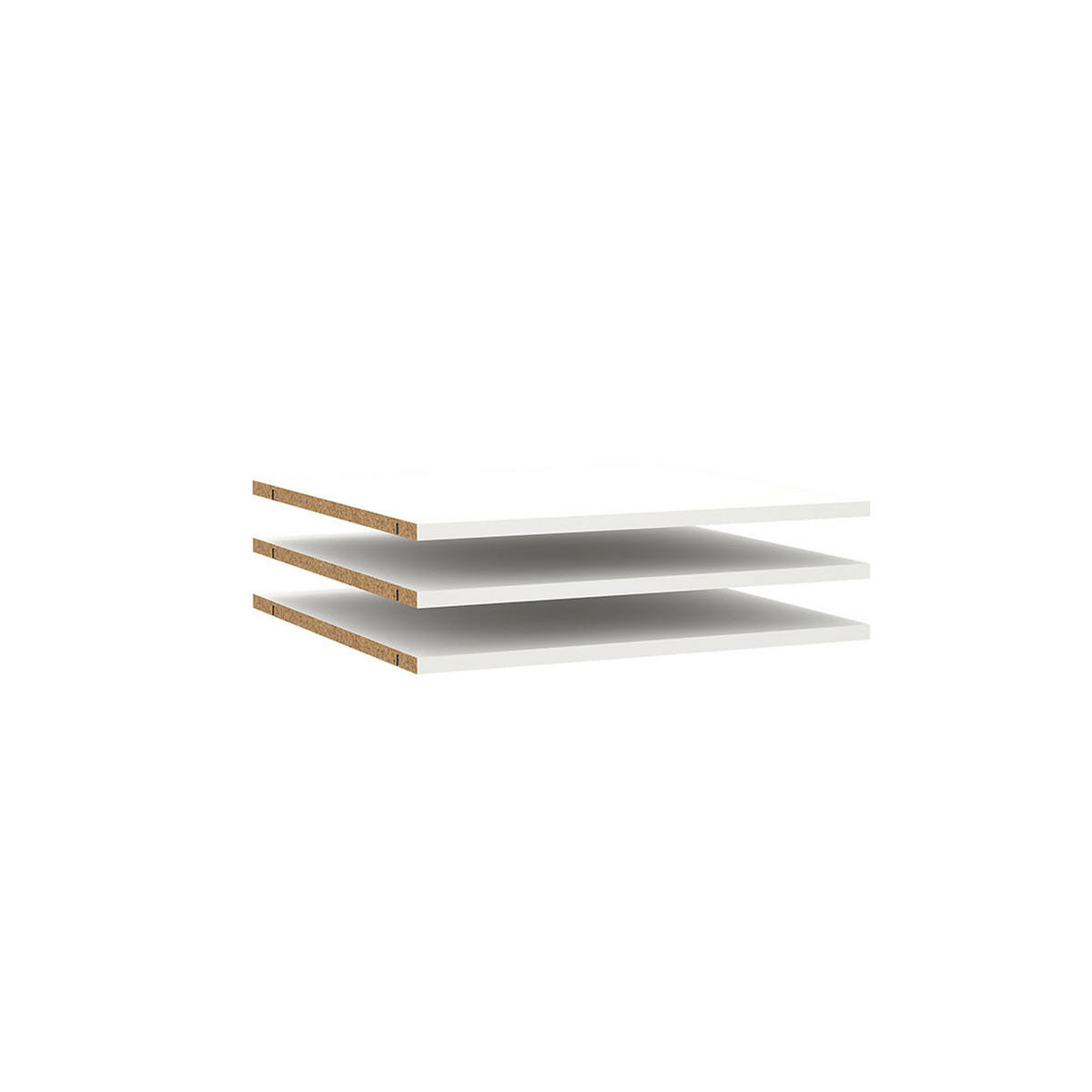 REGALBÖDEN, für Kleiderschrank Catania, Weiß, Holzwerkstoff, 2 x 55 x 57 cm - Weiß, Holzwerkstoff (2/57/55cm) - ebuy24