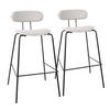 BARHOCKER 2-tlg., Grau - Grau, Holz (52/97/52cm) - Oviala
