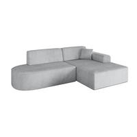 ECKSOFA Ottomane Rechts IREA-L1-v3 - 232x165x77 cm Grau - Grau, Holzwerkstoff/Textil (232/165cm) - ALTDECOR