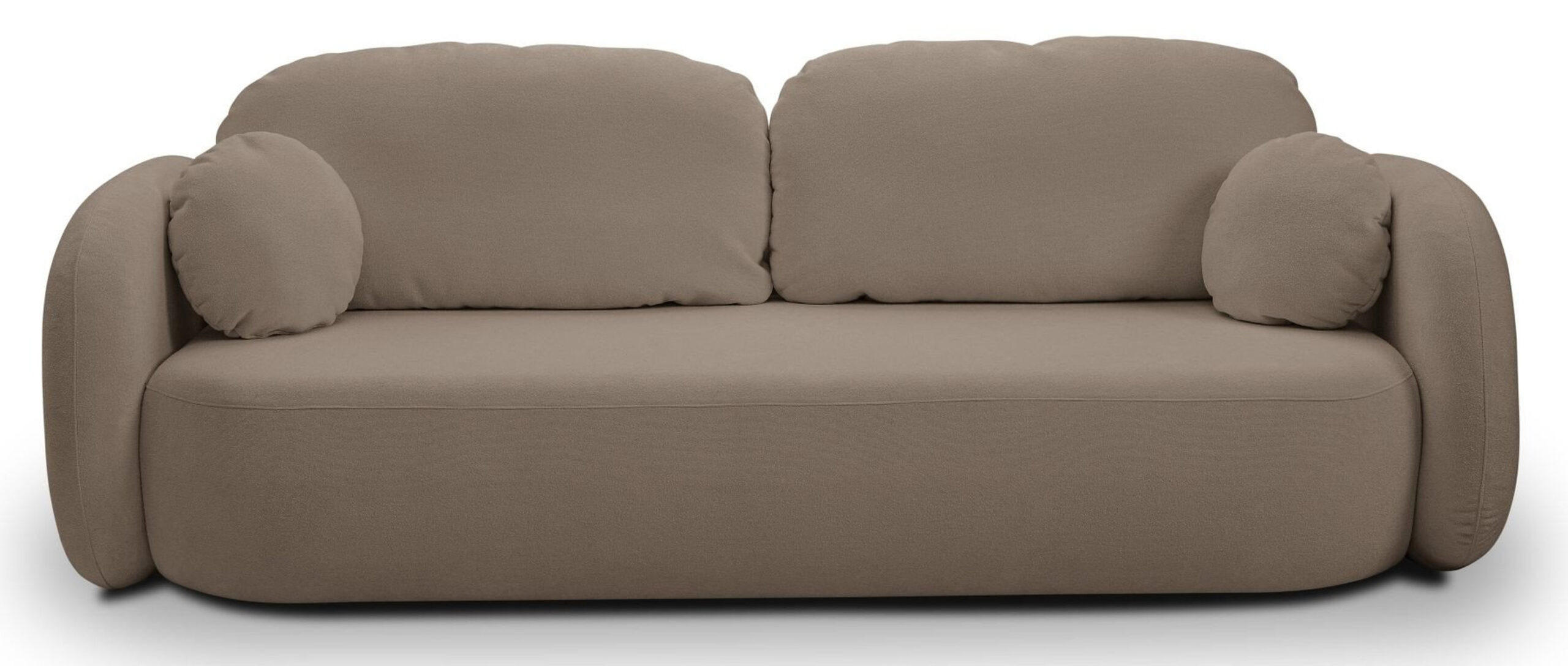 SCHLAFSOFA LIO, Sofa mit Schlaffunktion und Bettkasten, Farbe: Taupe, Velourstoff - Taupe, Textil (238/86/101cm) - Sepro Meble