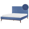 POLSTERBETT mit Lattenrost 180x200 cm Blau Bayonne - Blau, Textil (180/200cm) - Beliani