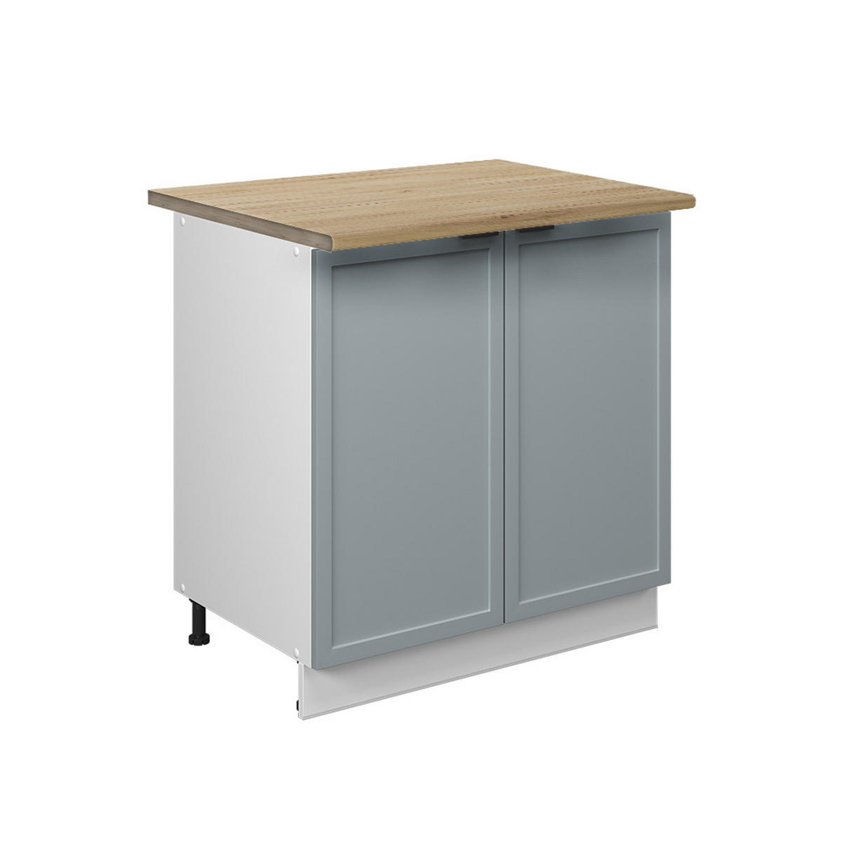 SPÜLENUNTERSCHRANK Fame-Line Hellblau-grau 80 cm mit Regal, AP Eiche - Blaugrau/Weiß, Holzwerkstoff (80/82/60cm) - Vicco