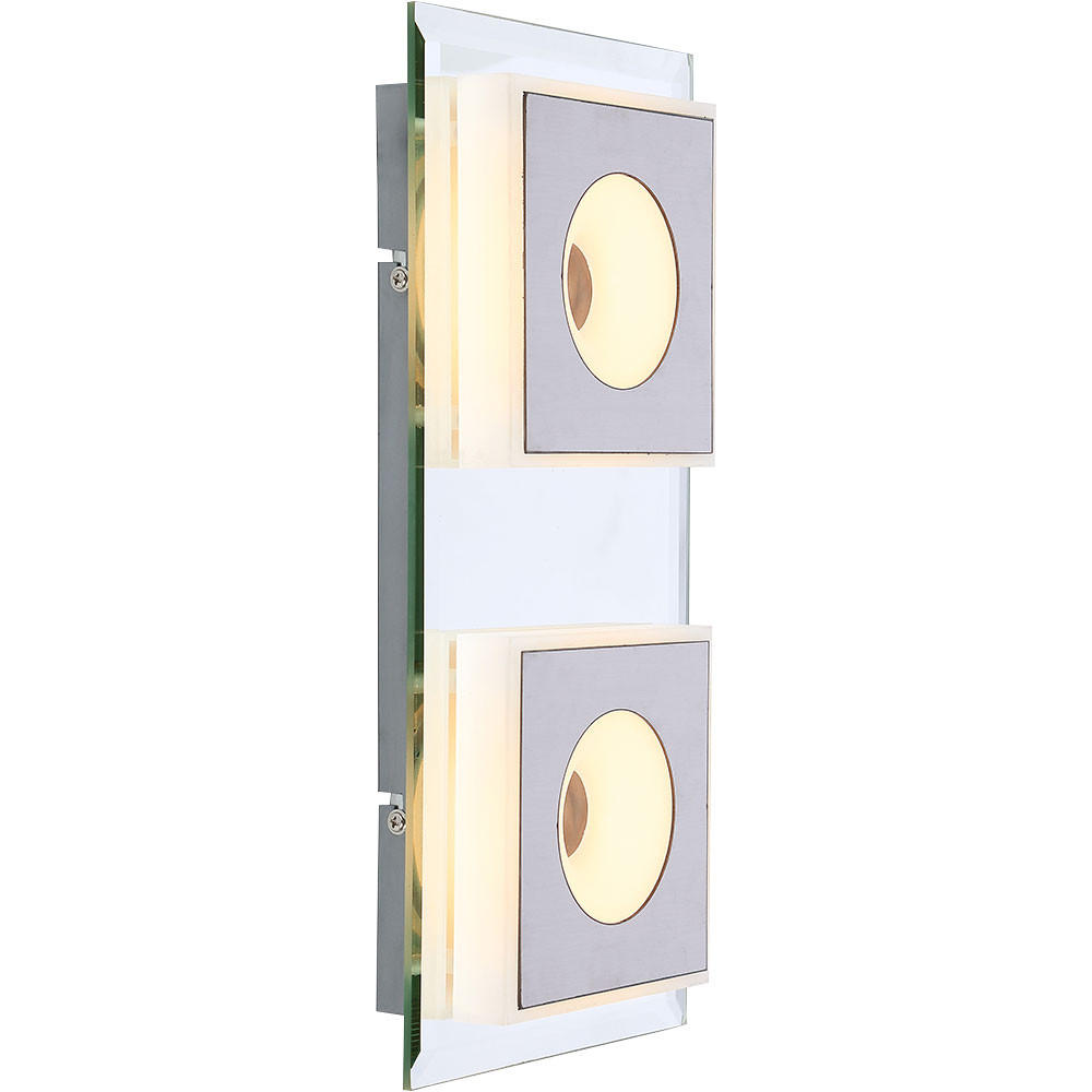 LED WANDLEUCHTE Spiegel Silber Matt - Silberfarben, Metall (16/5/33cm) - Globo Lighting