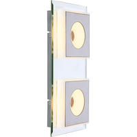 LED WANDLEUCHTE Spiegel Silber Matt - Silberfarben, Metall (16/5/33cm) - Globo Lighting