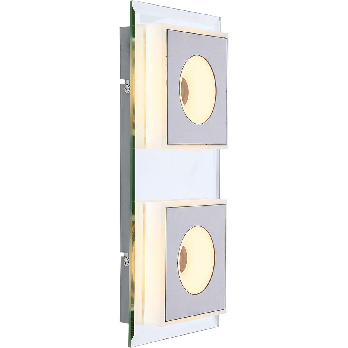 LED WANDLEUCHTE Spiegel Silber Matt - Silberfarben, Metall (16/5/33cm) - Globo Lighting