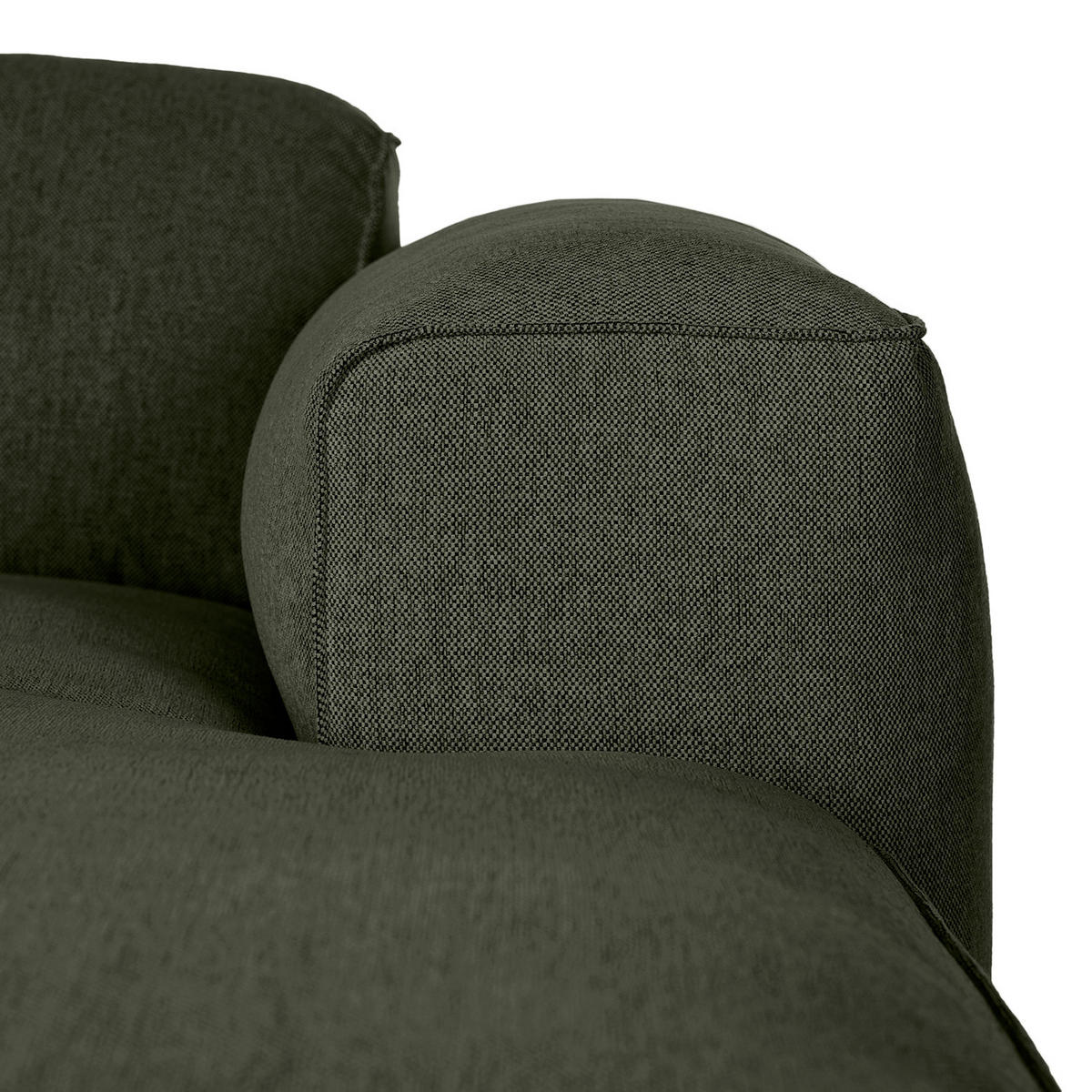 3-SITZER ECKSOFA mit Longchair - Schwarz/Grau, Kunststoff/Textil (284/173cm) - home24