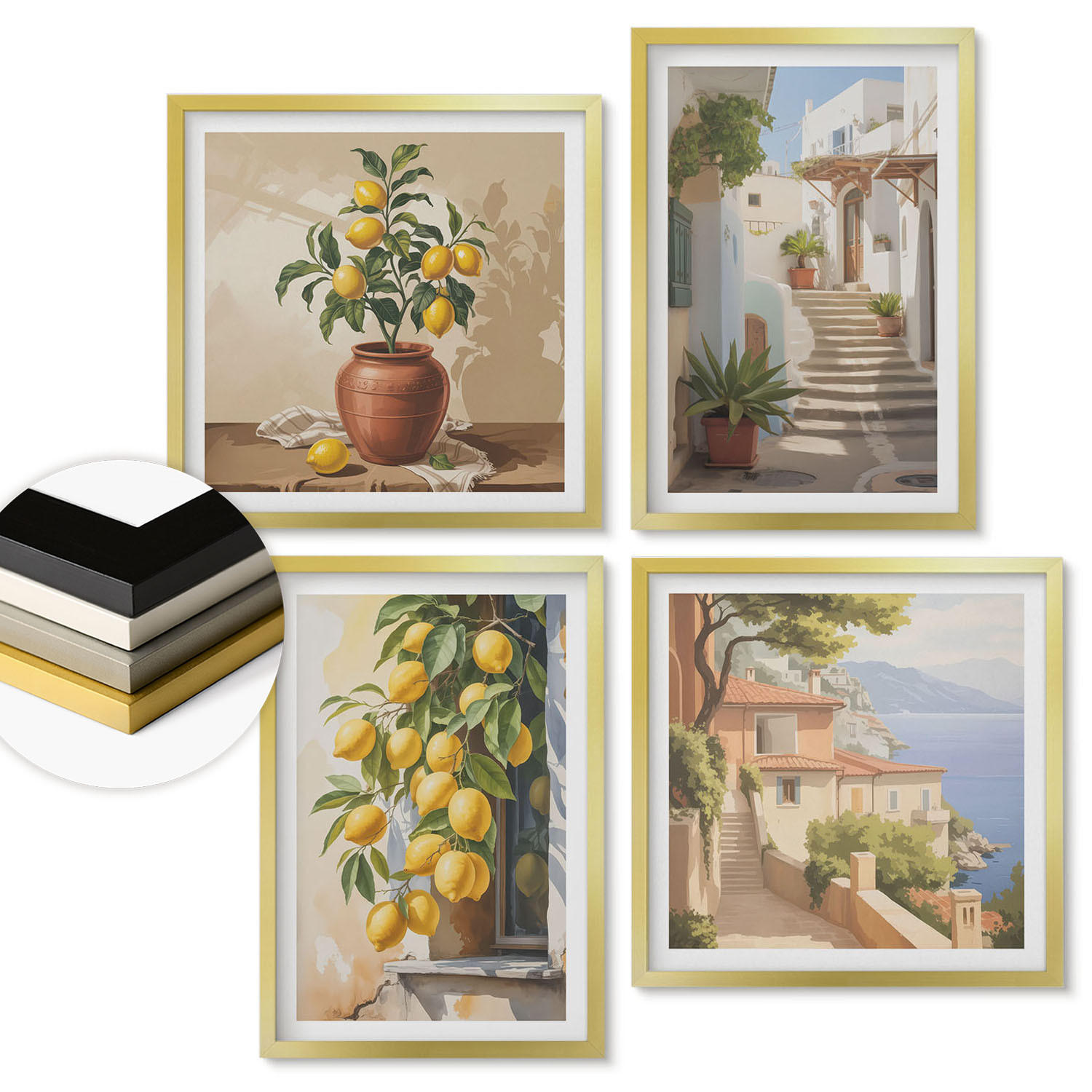 ArtPrintCave Wandbilder Gold 50x50 cm