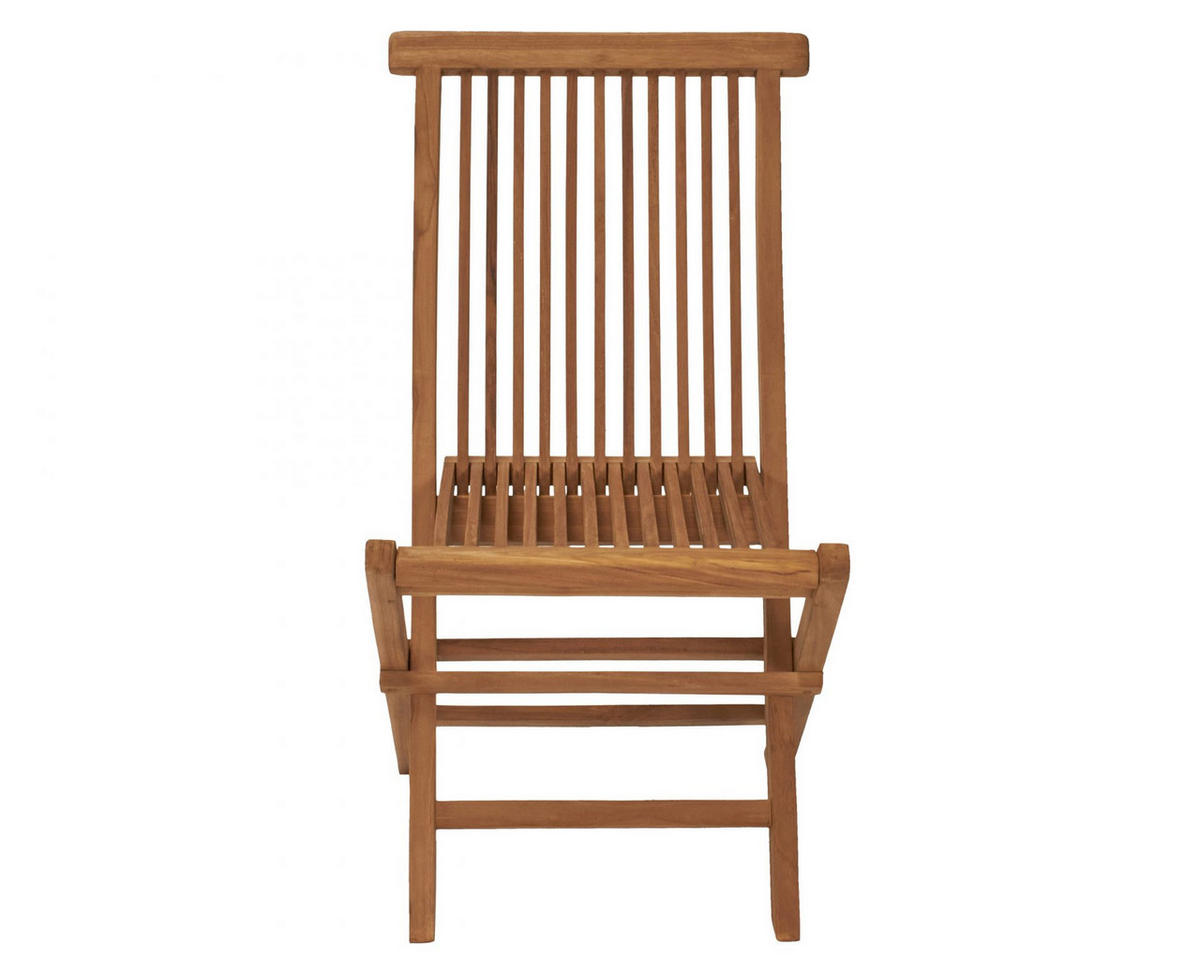 GARTENSTUHL Ela 47x43x89 cm, Teakholz, Natur - Naturfarben, Holz (43/89/47cm) - dasmöbelwerk